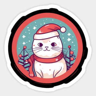 American Shorthair Cat Xmas, Love Cats Sticker